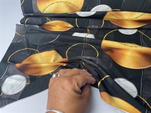 Bomuldsjersey - smukke motiver i guld